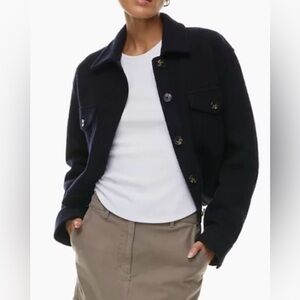 Wilfred Button Down Shirt Jacket Black Size Small